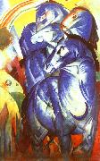 Franz Marc The Tower of Blue Horses painting